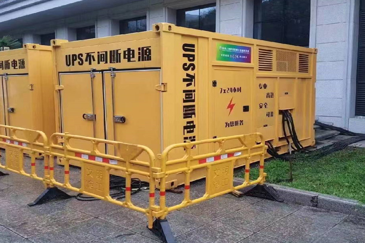 赤壁发电机租赁施工现场